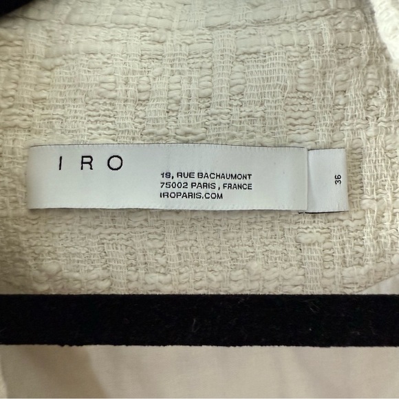 IRO Paris cream cotton tweed boucle belted Ankyl jacket - size FR 36 (US 6) - Picture 11 of 12
